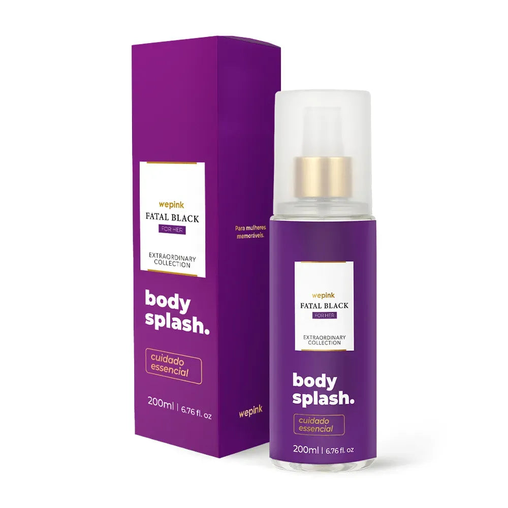 Body Splash Fatal Black For Her Desodorante Colônia 200ml - Wpink