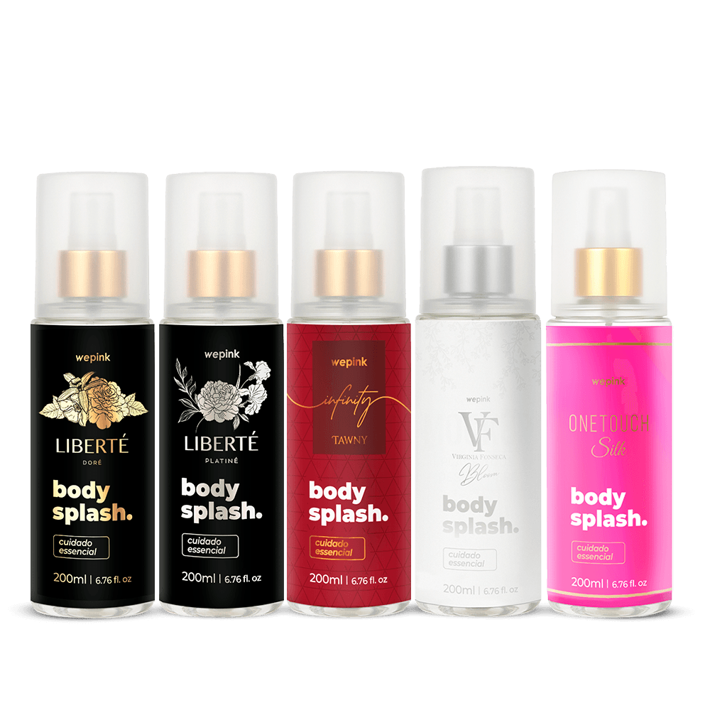 Kit Body Splash Liberté Doré + Liberté Platiné + Infinity Tawny + VF Bloom + One Touch Silk - Wpink